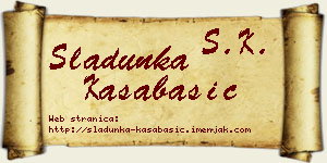 Sladunka Kasabašić vizit kartica